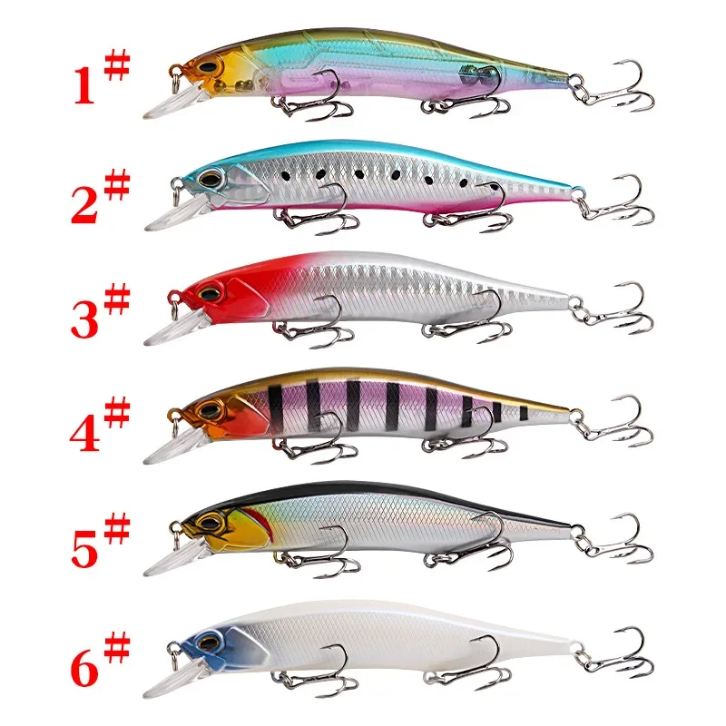 Señuelo de Pesca Minnow, 146mm/15g, Wobblers de manivela, ojos 3d, perca, cebo Artificial, Lucio, carpa, cebo de natación, Pesca - imagen 2