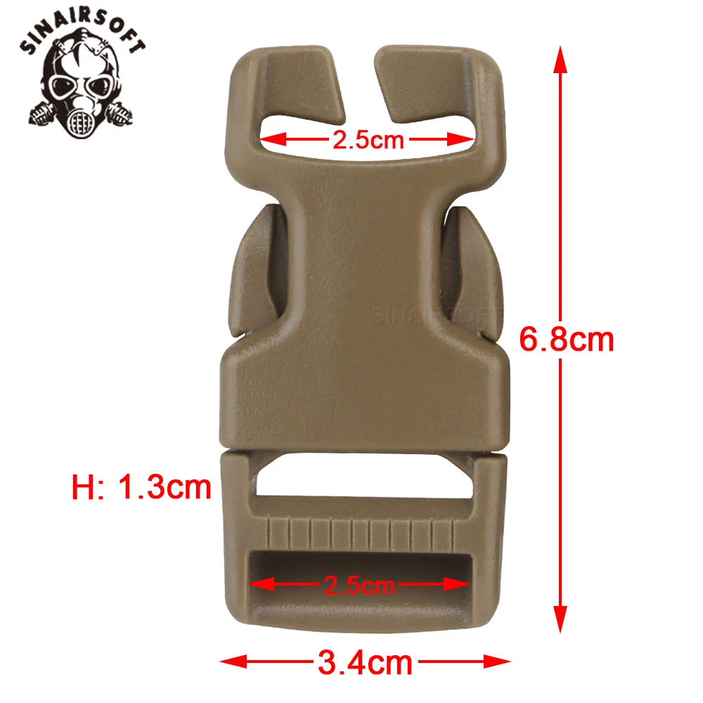 Hebilla de Liberación lateral SRB de 2 piezas, equipo de aparejo de pecho táctico de montaje en superficie, correas MOLLE PALS, accesorios para chaleco de caza - imagen 2