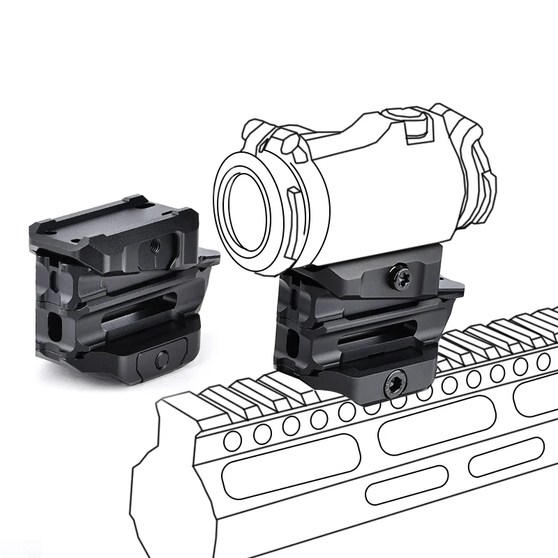 WADSN AP-Base de Metal de elevación Variable óptica extraíble, altura ajustable para punto rojo, Mini mira, accesorios de lupa - imagen 3