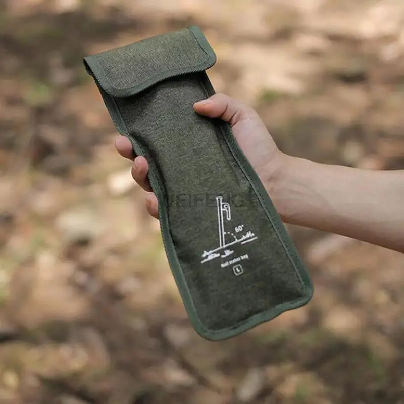 Bolsa de almacenamiento de clavijas de tienda de tierra para acampar, martillo, cuerda de viento, clavijas de tienda, bolsa de accesorios de almacenamiento de clavos para viajes al aire libre, senderismo, 22/32cm - imagen 5