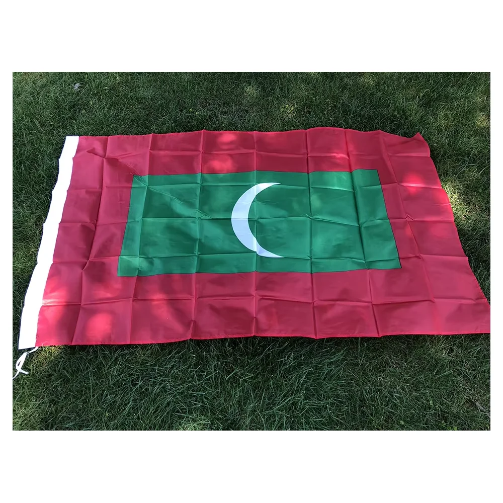 BANDERA DE CIELO 90*150 cm Maldivas Bandera Nacional de Maldiviana poliéster Banner colgante para decoración - imagen 3