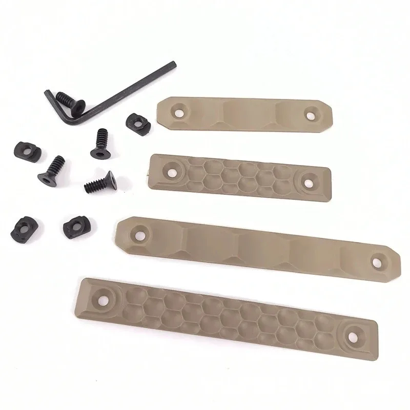 1 Juego de hojas de protección MLOK de nailon, accesorio táctico de tira de protección Pop Matrix G10 de panal - imagen 3