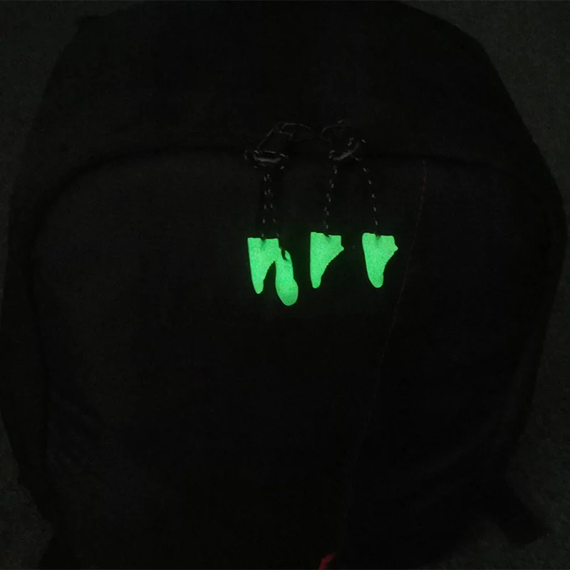 Mini zapatillas de deporte de estilo luminoso con cremallera, chaqueta de cuerda, mochila, equipo, bolsa táctica, accesorios, Asa de cuerda doble, colgante con cremallera - imagen 3