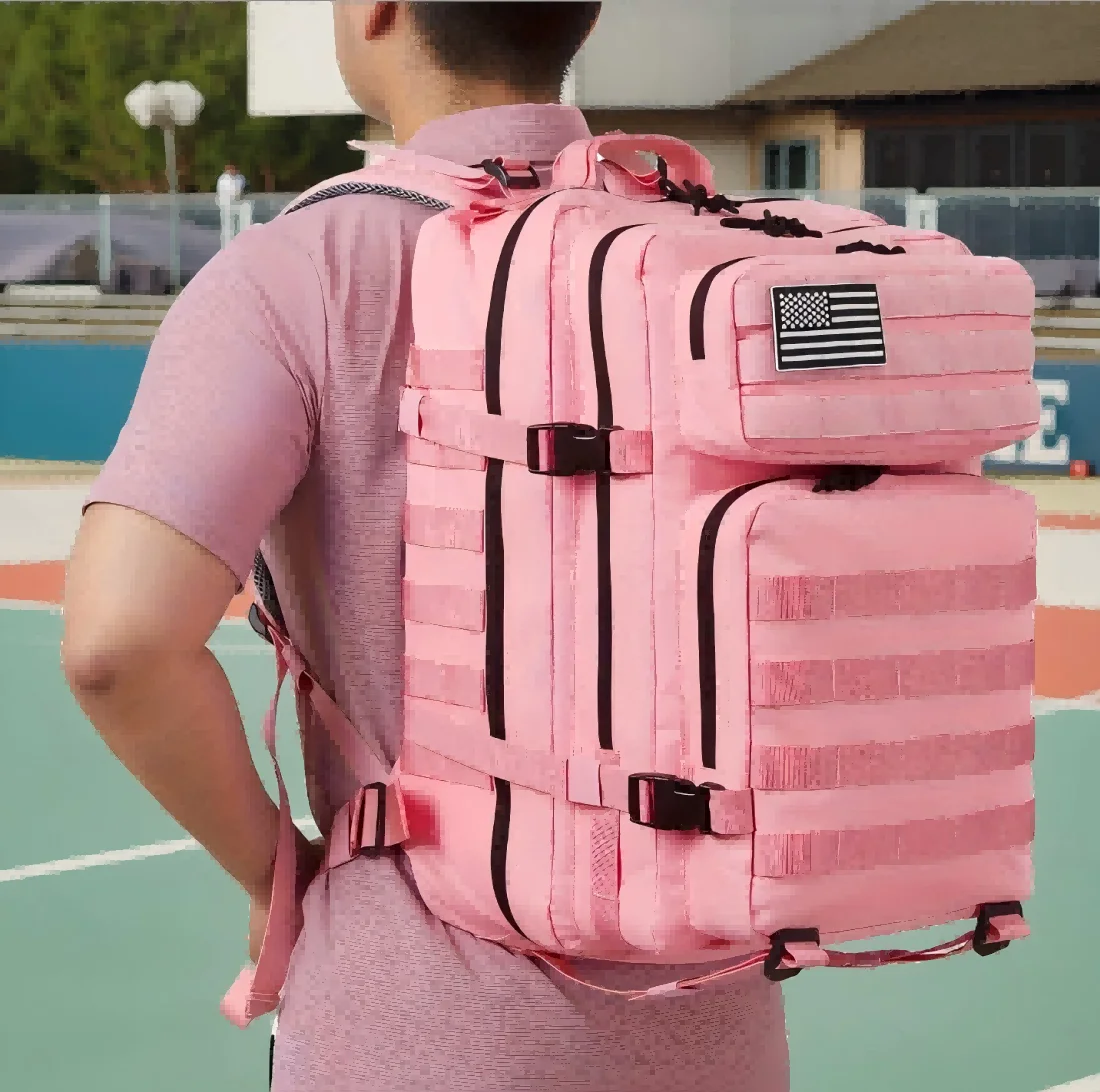 Mochila táctica Molle de 45L para hombre, mochila de supervivencia de 3 días, caza, Camping, senderismo, gimnasio, bolsa de supervivencia para insectos - imagen 5