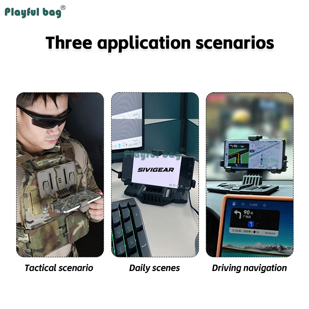MOLLE-Panel de teléfono táctico, tablero de navegación plegable multifuncional, chaleco Airsoft de camuflaje 2025, soporte estable para teléfono inteligente NA98 - imagen 5