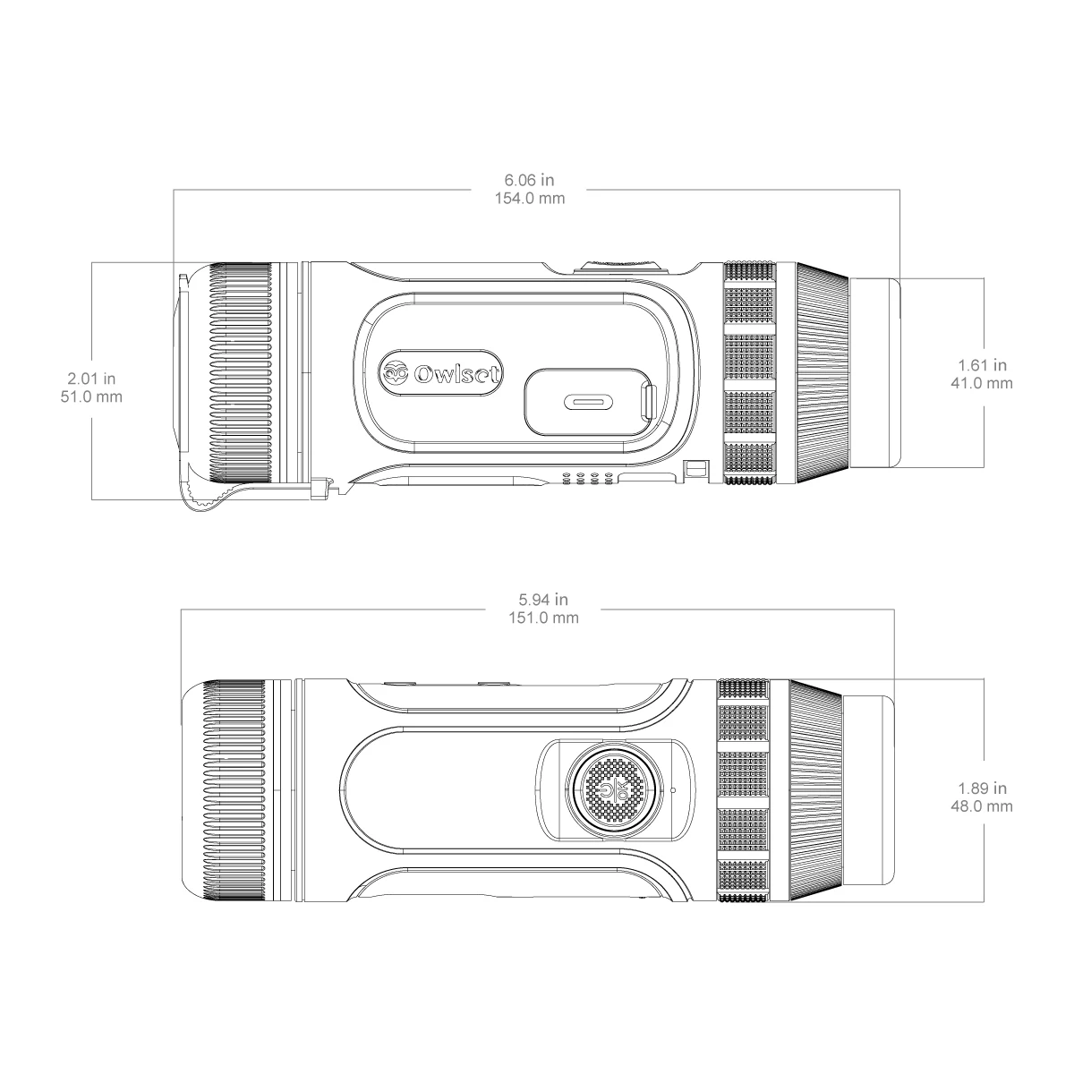 Monocular Térmico Vector Optics OwlSet Argon 1.9x25 | Sensor Infrarrojo 400×300 y NETD 25mK | Ligero 295g | Almacenamiento 16GB - imagen 2