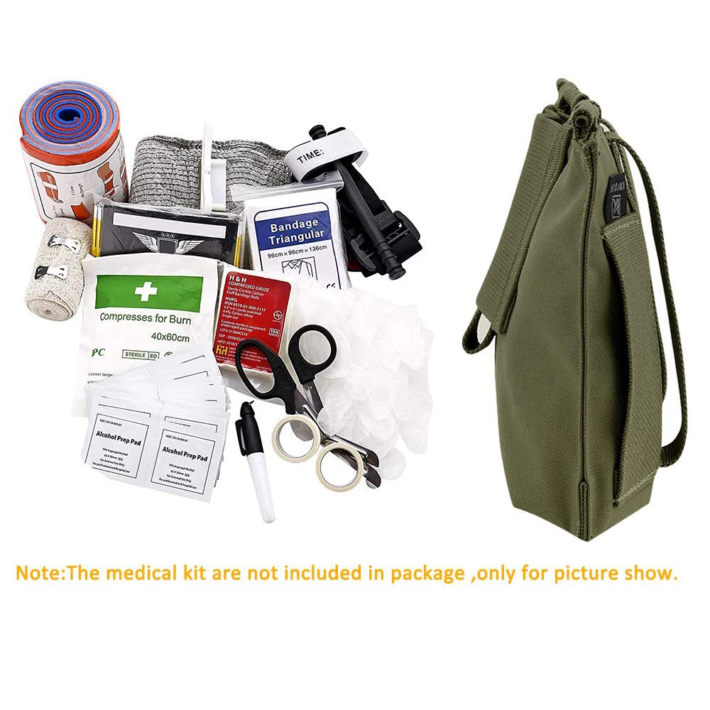 KRYDEX-Kit de primeros auxilios táctico, bolsa organizadora, bolsa de soplado MOLLE 9022B, equipo médico, bolsa de supervivencia para senderismo al aire libre - imagen 3