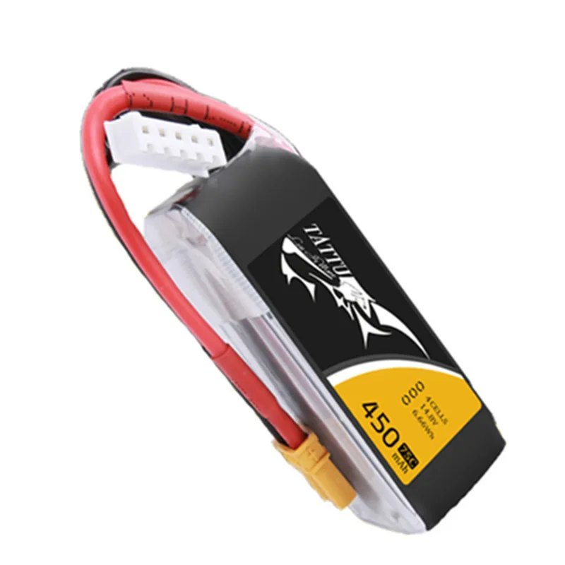 TATTU-batería Lipo 75C de 450mAh y 14,8 V con XT30 para helicóptero RC, cuadricóptero, piezas de Dron de carreras, batería recargable de 4S - imagen 5
