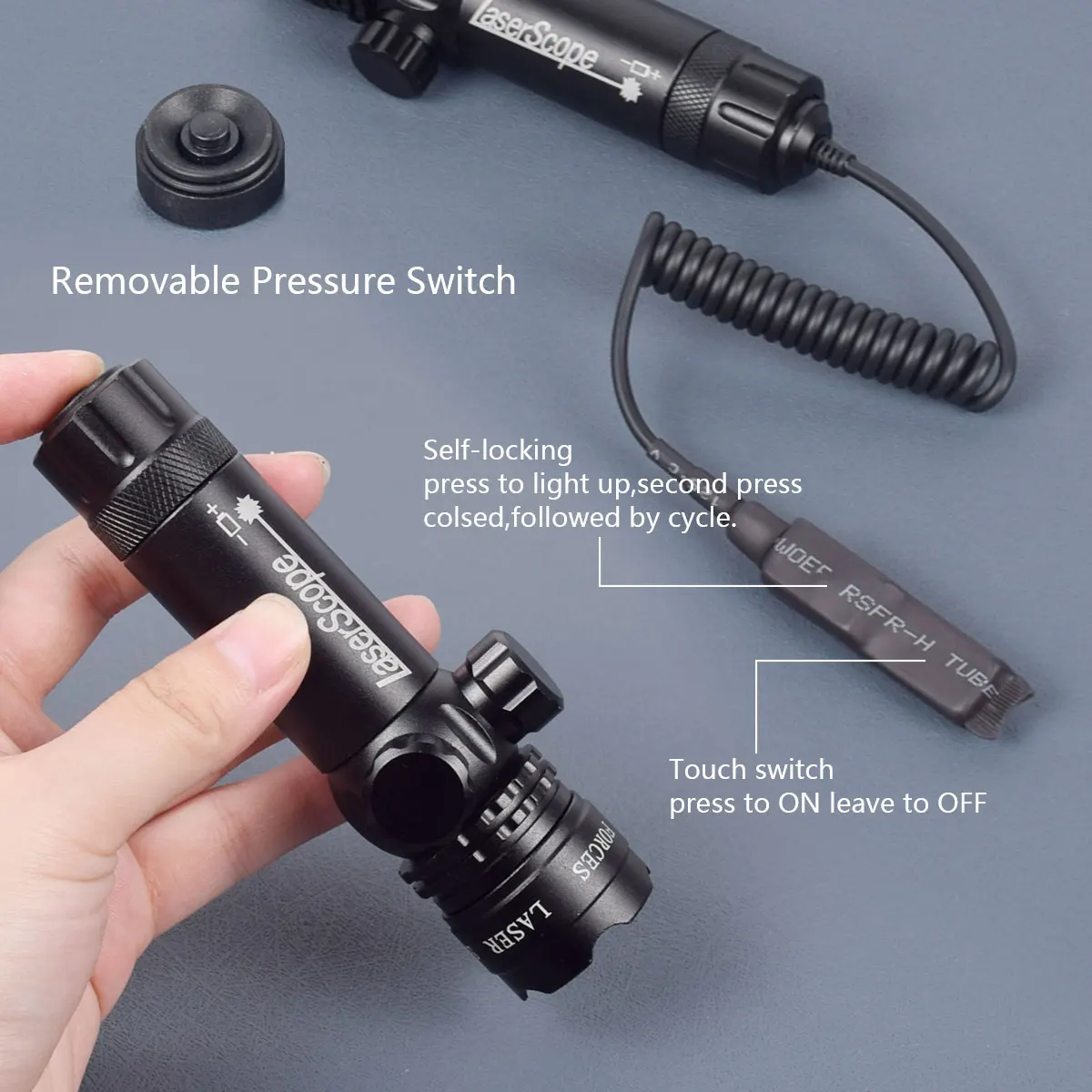 Mira láser verde táctica y puntero rojo compatible con Picatinny - imagen 2
