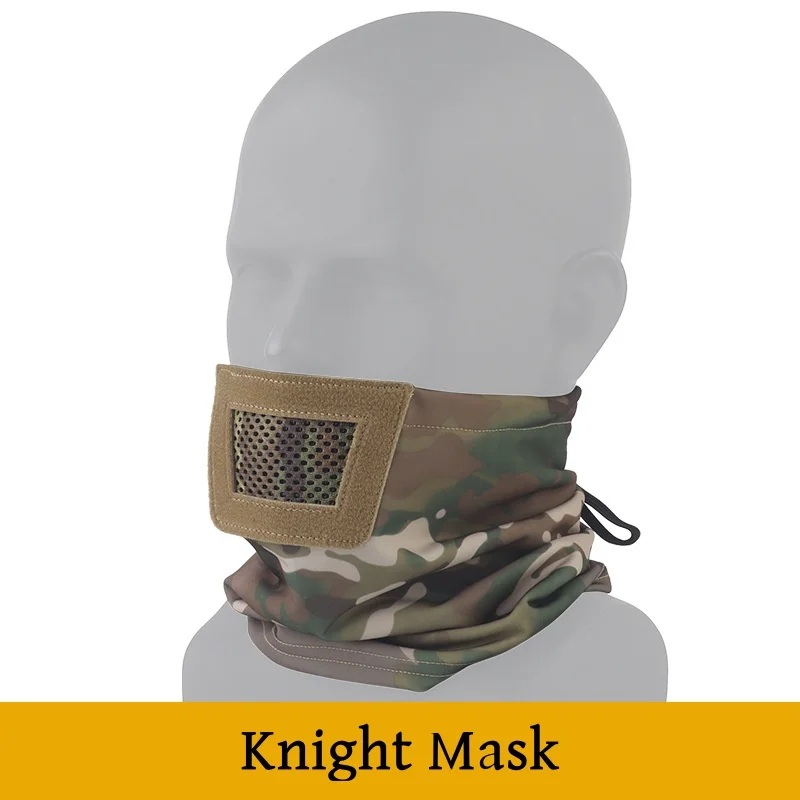 Máscara de Caballero de malla acolchada transpirable, máscara deportiva de media cara para acampar, fiesta, Camping, tiro al aire libre, Airsoft - imagen 2