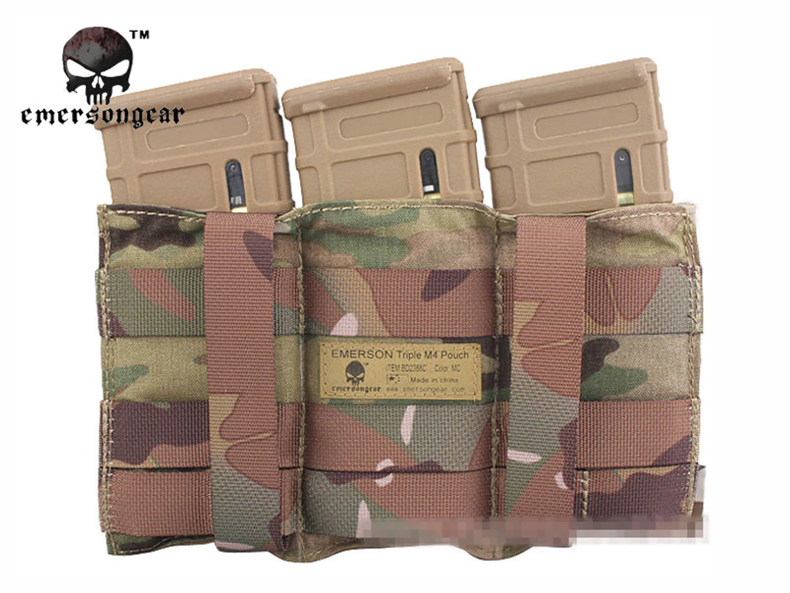 Emersongear-Triple M4 FAST Magazine, Molle, Airsoft Multicam, EM2388C - imagen 4