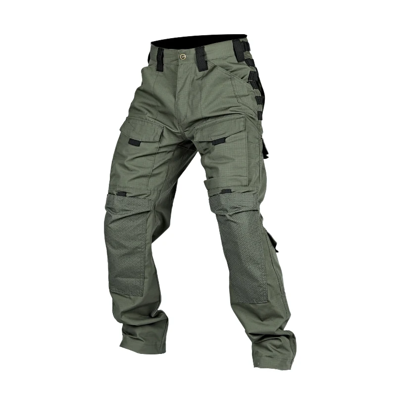 Pantalones tácticos con múltiples bolsillos para hombre, pantalones Cargo para exteriores, pantalones de combate militar, resistentes al desgaste, pantalones de trabajo para senderismo - imagen 4