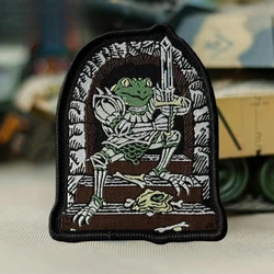 Parche táctico bordado velcro Caballero Rana Medieval para mochila