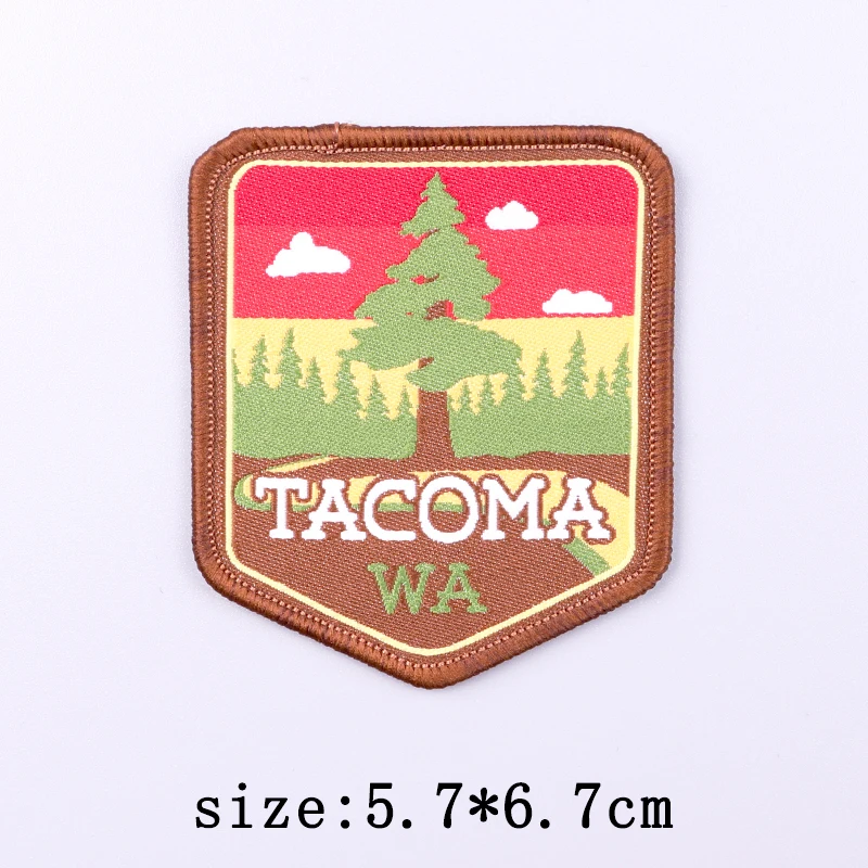 Parche para acampar para ropa, parches de paisaje para ropa, parches de costura tejidos para ropa, insignias adhesivas con gancho - imagen 3