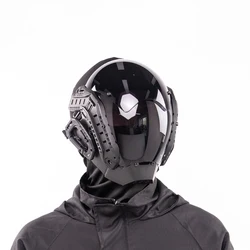 Máscara táctica cyberpunk – Protección facial airsoft acabado oscuro