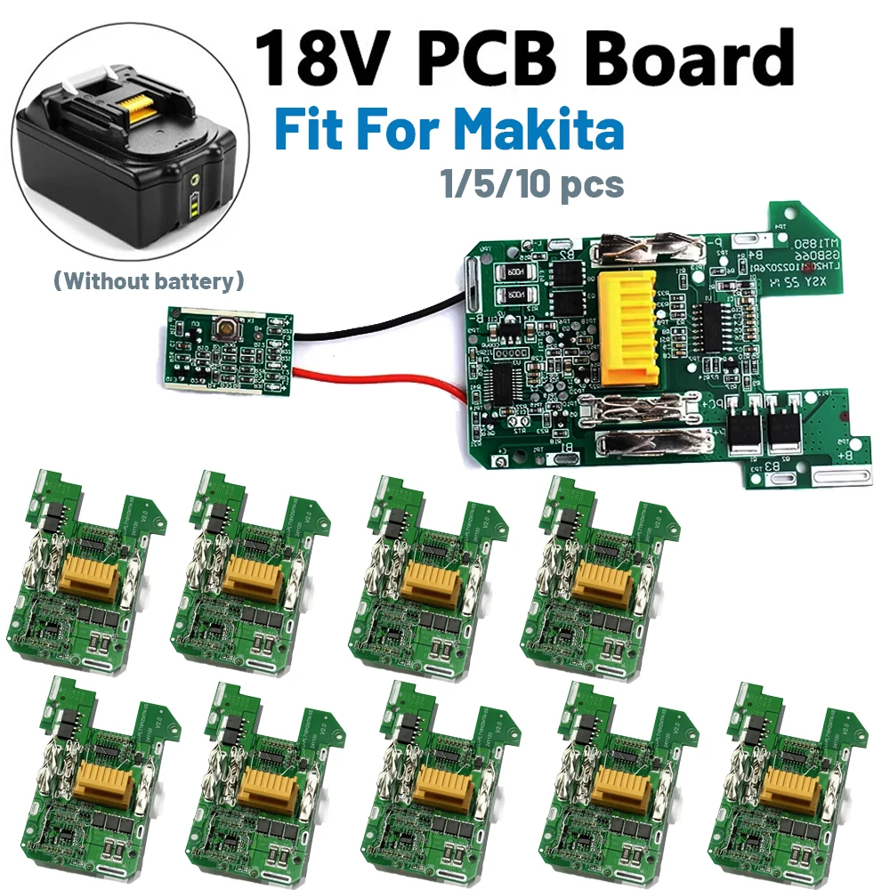 Herramienta eléctrica batería de iones de litio BMS PCB Placa de protección de carga para Makita 18V BL1815 BL1860 LXT400 BL1850 placa de protección