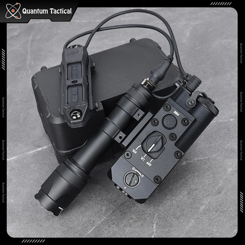 CQBL-1 de Metal WADSN rojo verde azul punto IR láser Airsoft Surefir M600C arma de caza linterna con interruptor de Control Dual SF PEQ - imagen 5