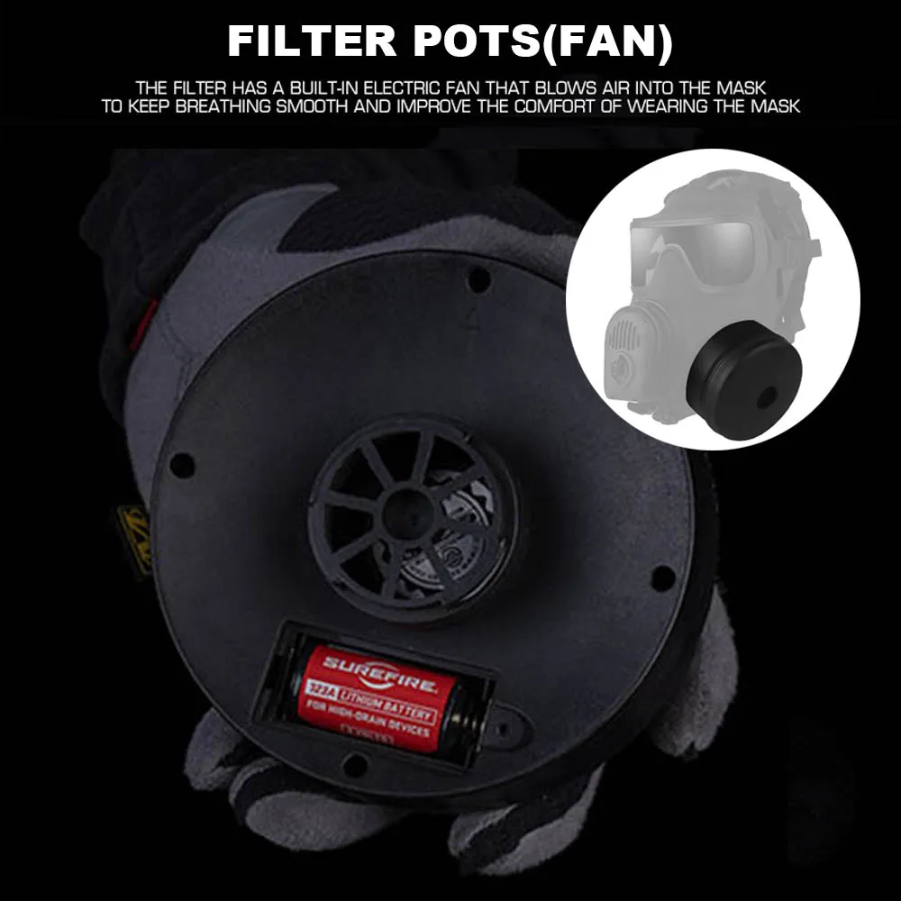 Máscaras faciales completas Airsoft, ventilador de Paintball, máscara respiradora M50 FM-53 M54, máscara de Gas estilo, modelo simulado, accesorio de Cosplay para fiesta CS de Halloween - imagen 5