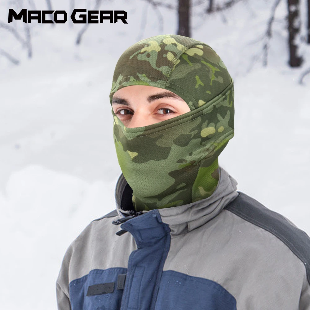 Lana más cálida pasamontañas táctico de invierno para hombre, máscara de cara completa para esquí, Paintball, correr, caza, senderismo, deportes de ciclismo, bufanda para Snowboard - imagen 3