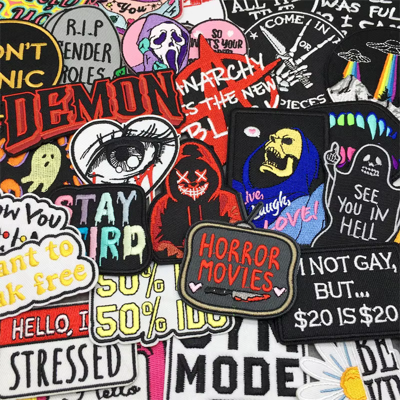 Parche bordado eslogan punk termoadhesivo – Insignia para chaqueta