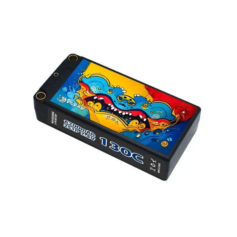 Upgradedl VSVAW 2S RC Lipo batería 7,4 V 6200mAh 130C compatible con 1/10 drift car control remoto coche batería de carcasa dura - imagen 5