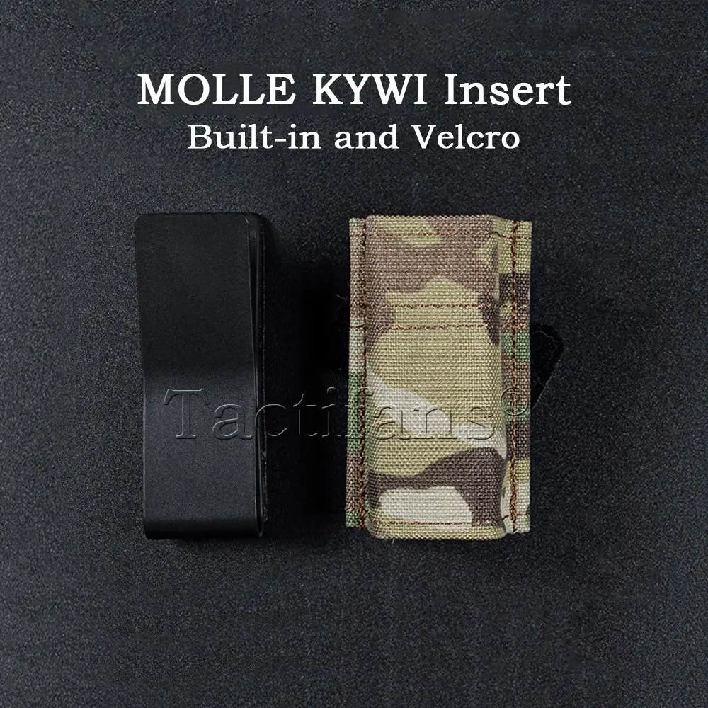 Bolsa para revistas de pistola, bolsa MAG individual doble rápida de 9mm, soporte para Airsoft de caza con Clip MOLLE Malice, inserto KYWI - imagen 5