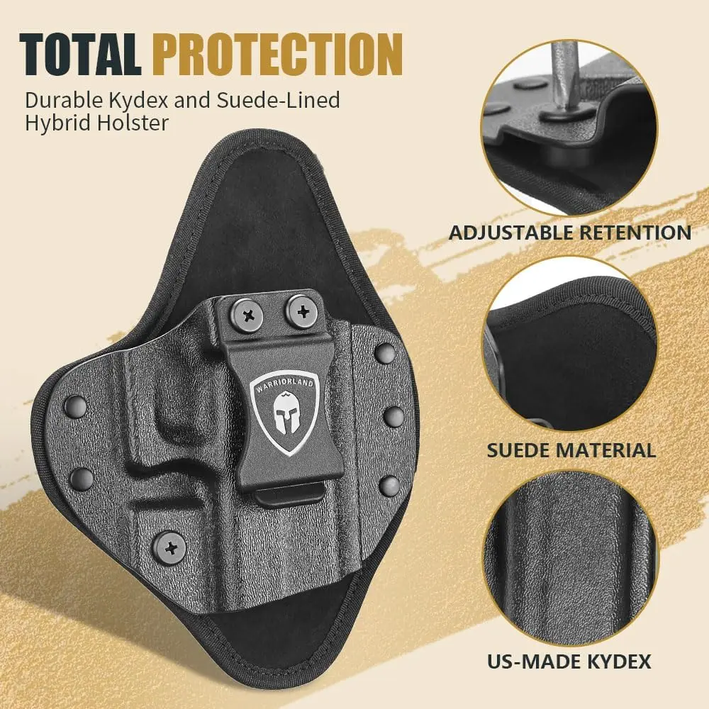 Funda Universal IWB para Glock 17 19 43X,Sig P320,Taurus,Springfield,CZ,Ruger y más: transporte oculto de nailon Kydex, mano derecha - imagen 5