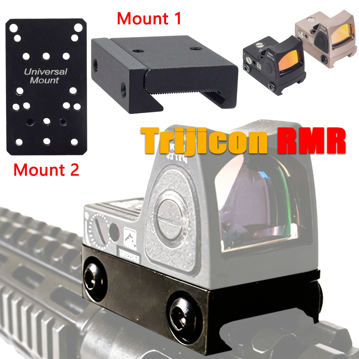 Base de placa de pistola de montaje de mira trasera Universal de punto rojo táctico RM compatible con RM MR SR VISM Red Dot Sight 20mm montaje para GLOCK 17 G19 G23