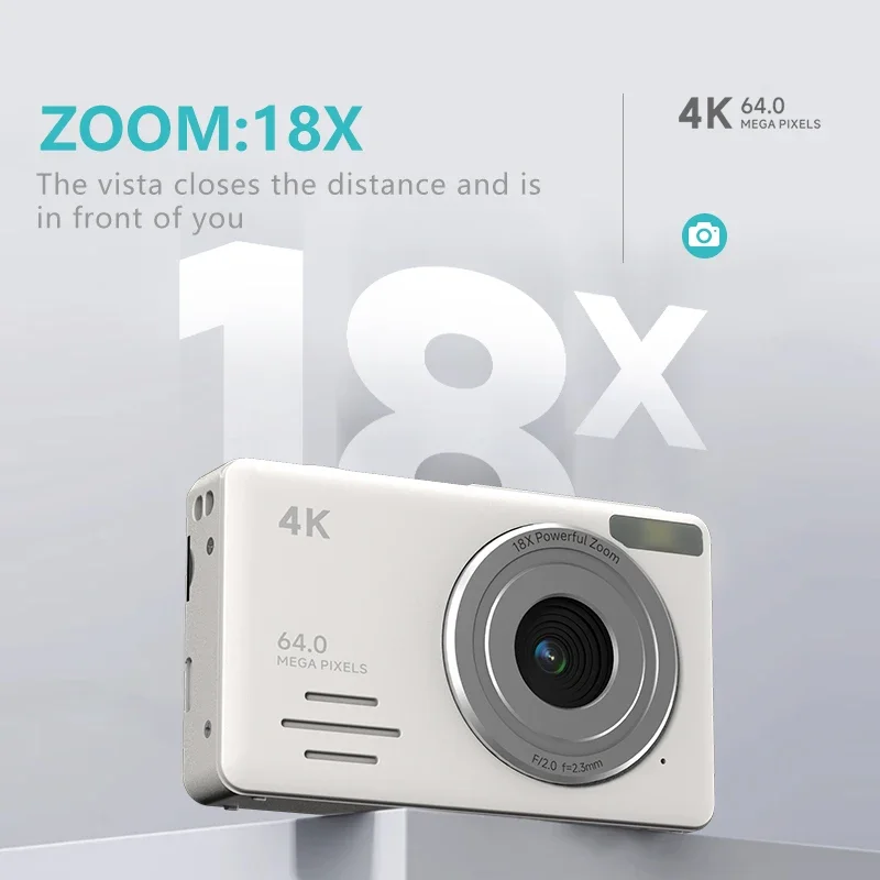 Cámara Digital S7, Zoom Digital de 18x, pantalla HD de 2,88 pulgadas, luz de relleno LED, interfaz tipo C, batería de 800mAh, cámara de vídeo - imagen 5