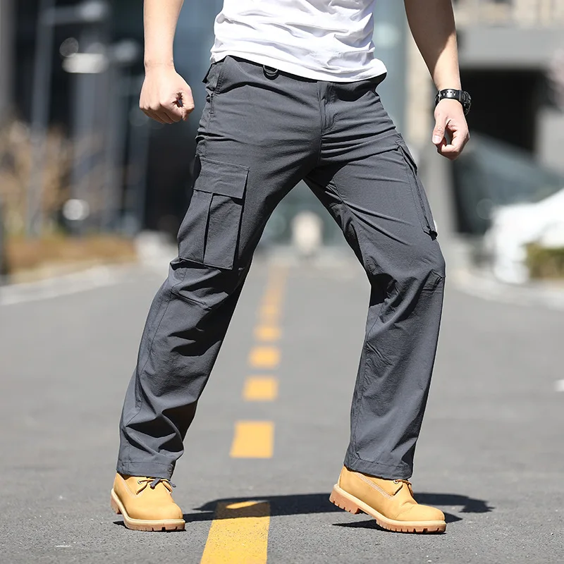 Pantalones impermeables para hombre, Pantalón Cargo táctico del Ejército, de secado rápido, elástico, para correr, senderismo, escalada, trabajo al aire libre - imagen 5