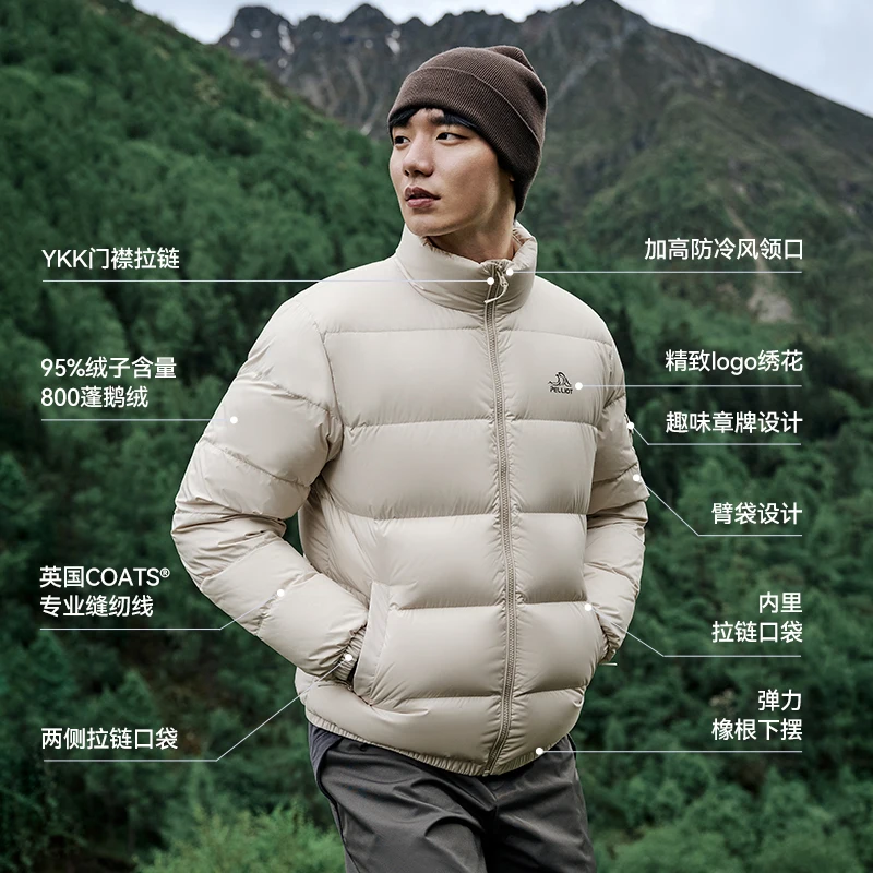 Pelliot 2024 chaquetas para hombre cortavientos impermeables 95% chaquetas blancas abajo abrigo de invierno portátil informal para mujer Parkas de plumón - imagen 3