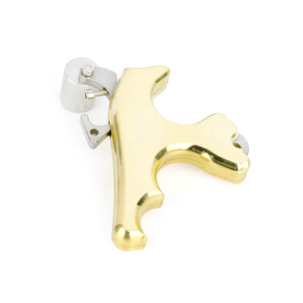 Arco compuesto de liberación de latón, 3 dedos, Manual para L/R, dispensador de pinza, herramienta de ayuda, tiro con arco, accesorios de caza - imagen 3