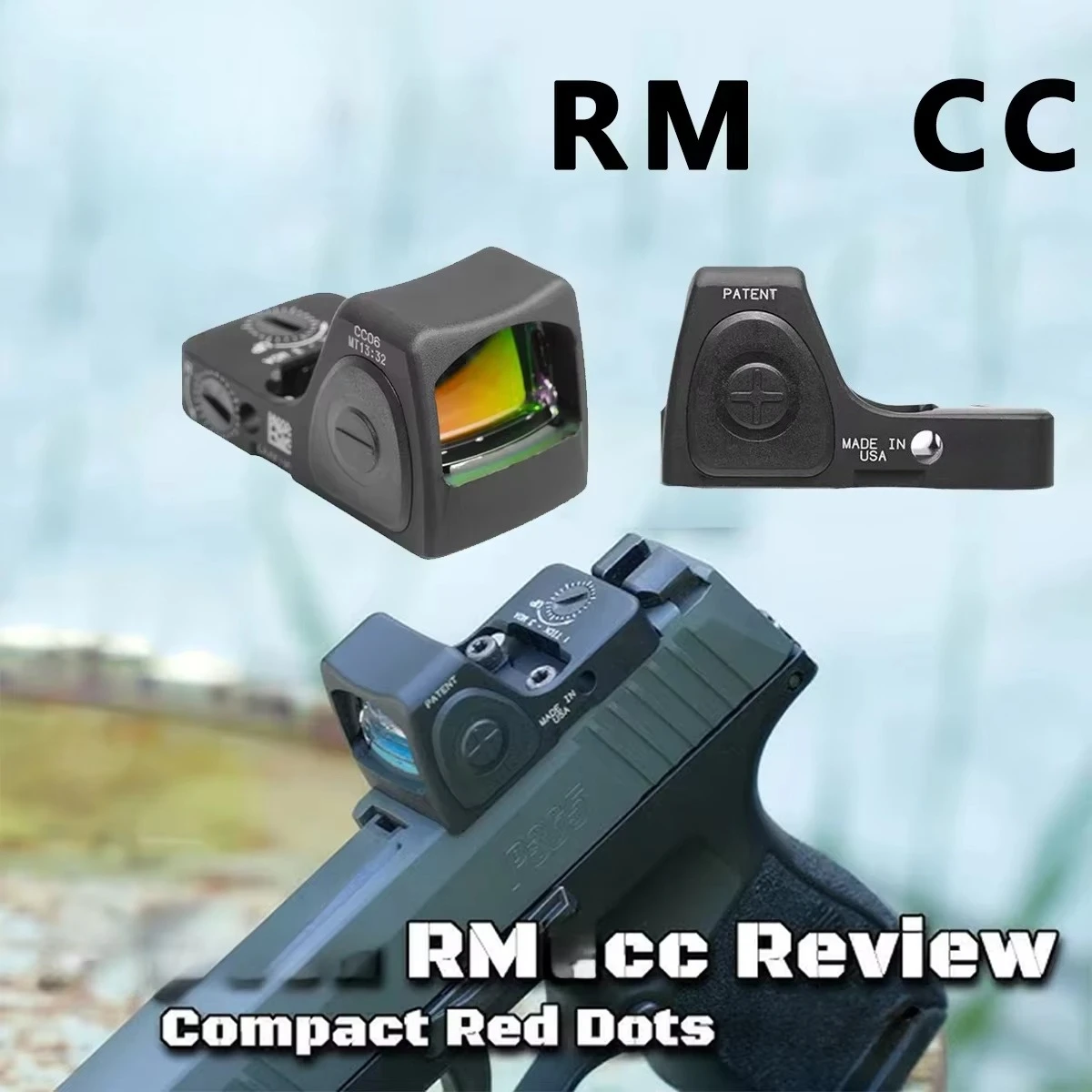 Trij Nylon RM CC mira réflex de punto rojo para pistola compacta G43X M & P escudo Airsoft 20mm AR15 M4 Mini RMcc mira telescópica - imagen 3