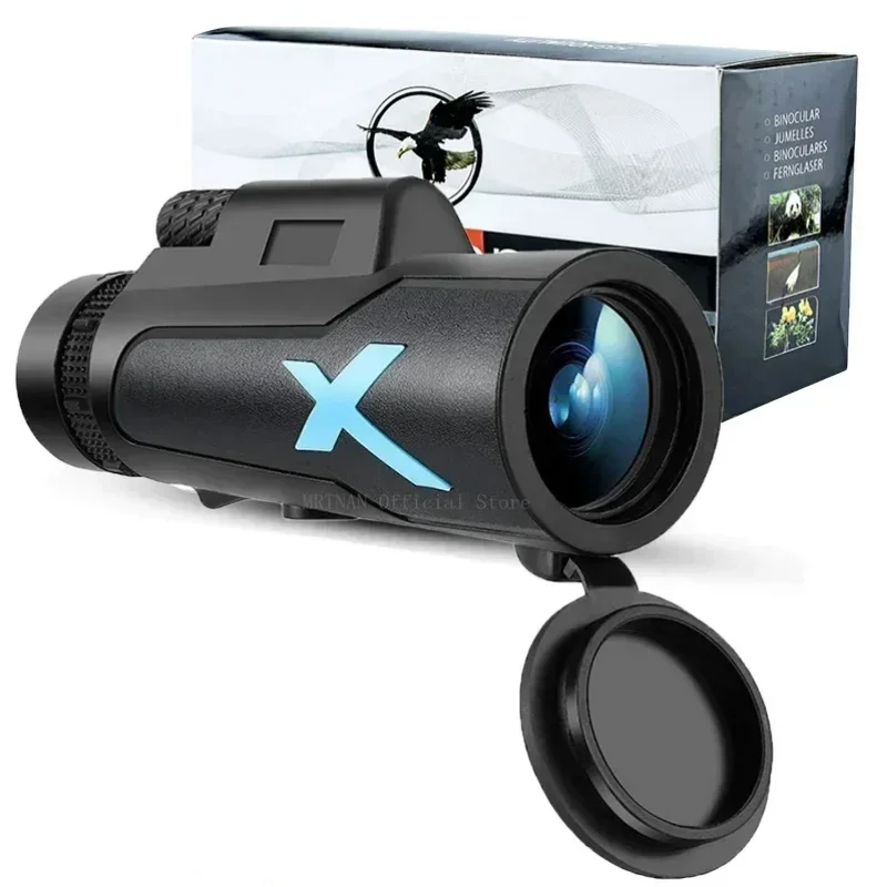 Telescopio portátil con Zoom HD de 12x50, potente telescopio plegable de larga distancia para Deportes de caza, viajes de acampada al aire libre - imagen 2