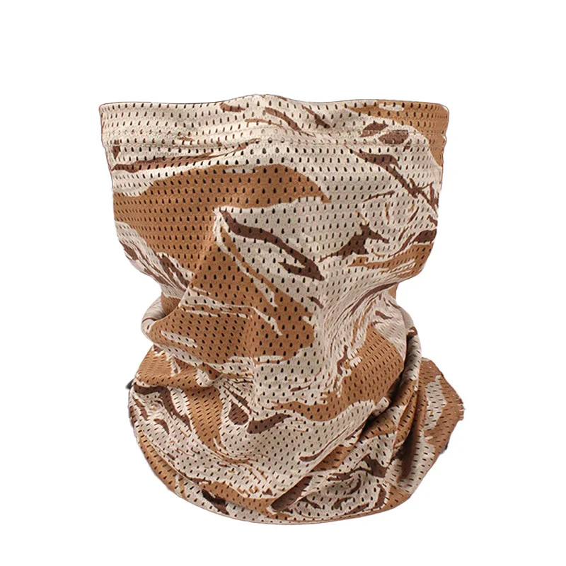 Máscara táctica de camuflaje ligera y transpirable, polaina para el cuello, Bandana para la cara, bufanda para caza, senderismo y acampada - imagen 5