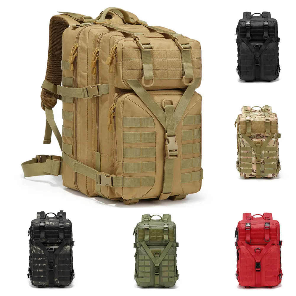 Mochila de senderismo táctica de camuflaje 3P, bolsa de Montañismo al aire libre, Camping, multifuncional, gran capacidad, AVA271