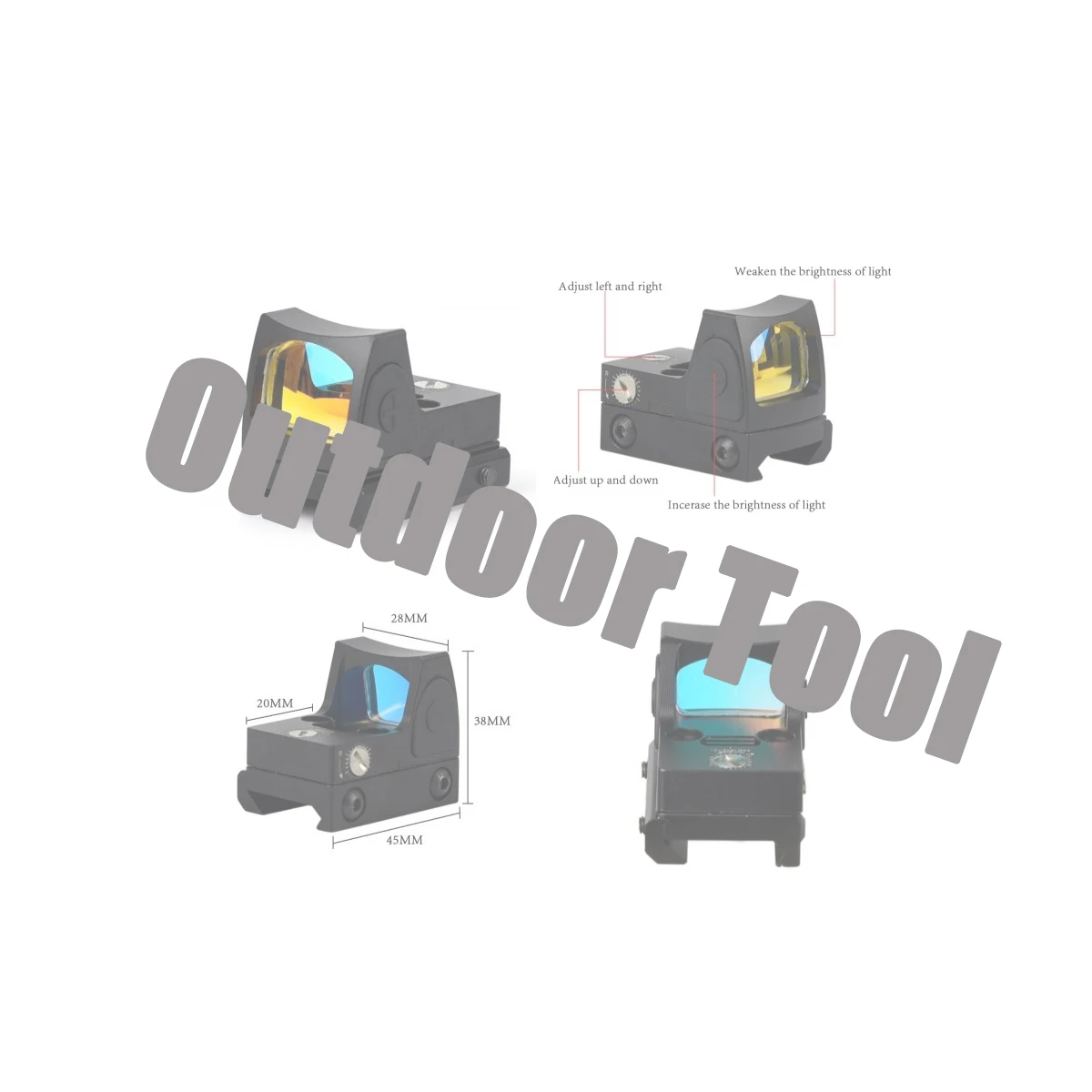 Mini portátil impermeable de 70 mm/80 mm/90 mm para ver algo