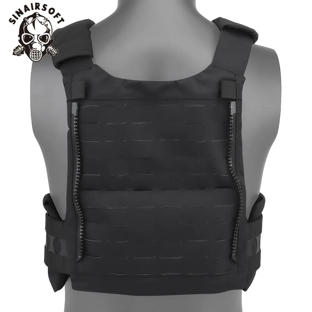 SINAIRSOFT-Chaleco táctico V5 para PC con módulo de cremallera trasera, sistema MOLLE de liberación rápida para accesorios de caza y Paintball - imagen 2