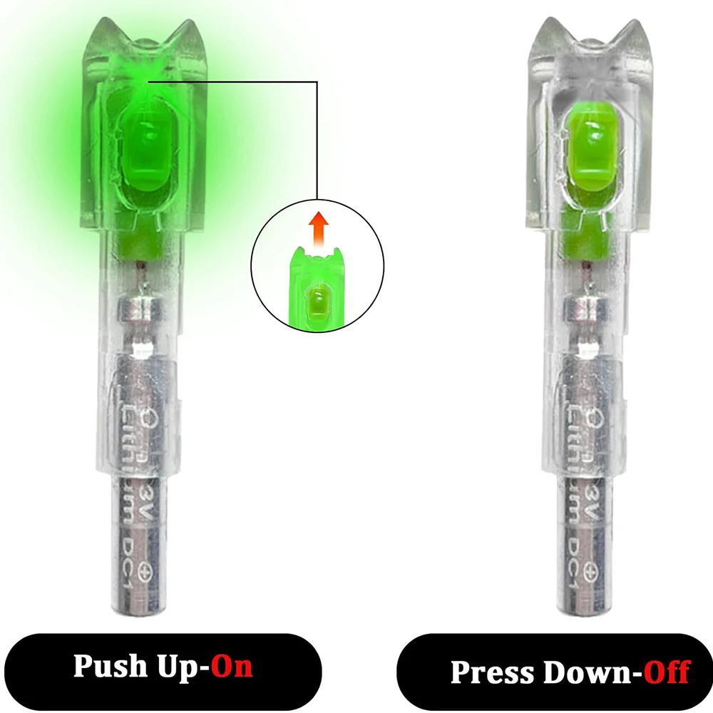 Coches iluminados de ballesta de tiro con arco para pernos con casquillos de.285”/.297”/.300”/.305” Luz de señal LED de cola de flecha Rojo Verde Azul Ye - imagen 5