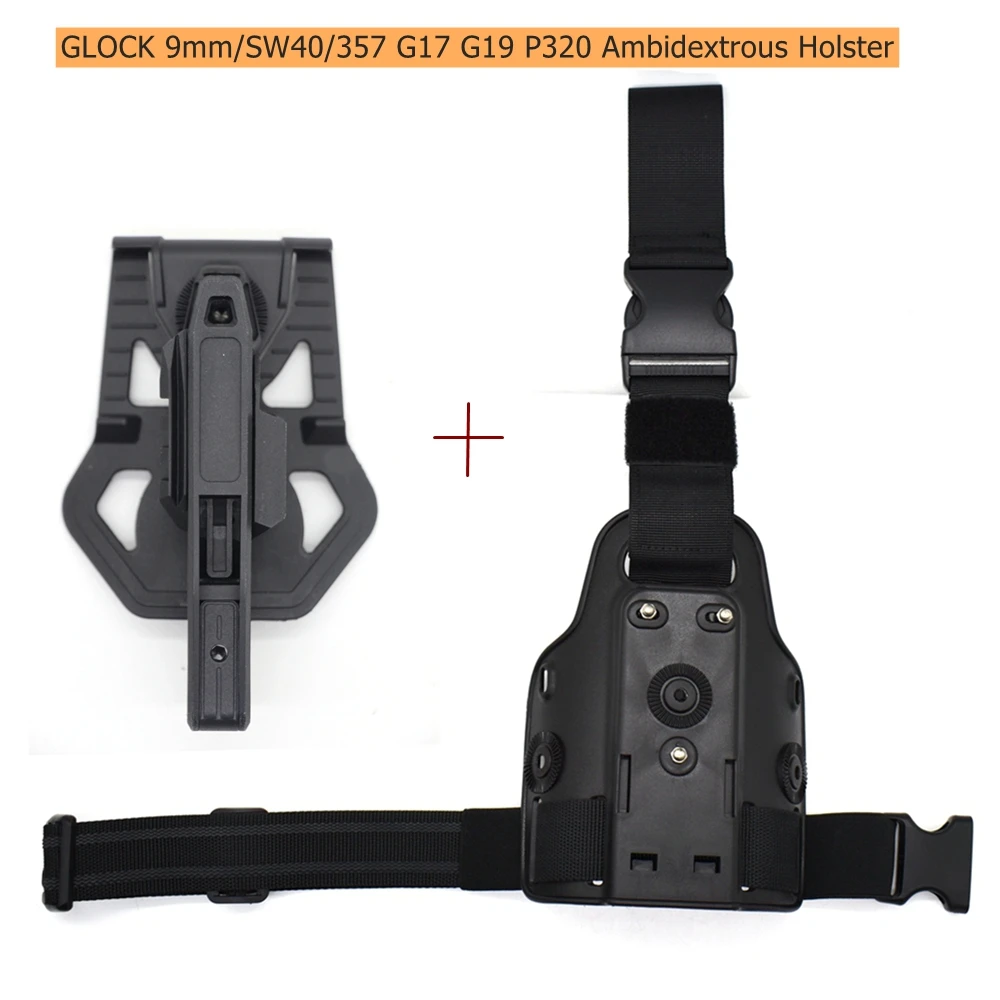 Funda para pistola Gl0ck Quick-Draw para mano izquierda y derecha, Compatible con P320 M18 M17 G17, accesorio para linterna debajo del barril incluido