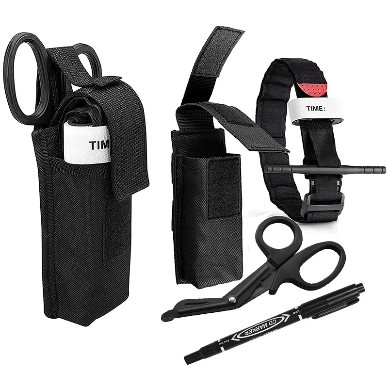 Botiquín de primeros auxilios para gatos, bolsa Molle, cinturón, torniquete rápido, cizalla, bolsa médica, accesorios de equipo multifunción - imagen 2