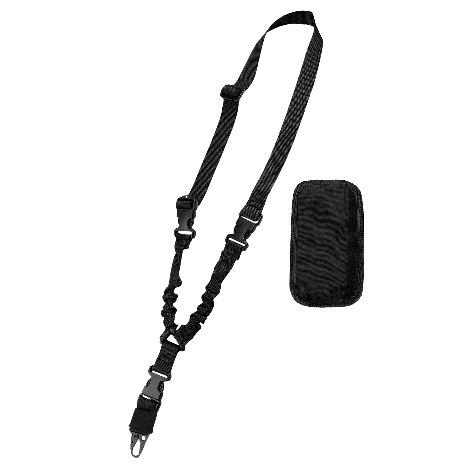 Eslinga para pistola de un solo punto, correa de hombro ajustable para Rifle Bungee, deporte al aire libre, senderismo, caza, cinturón de flejado de cuerda para pistola - imagen 2