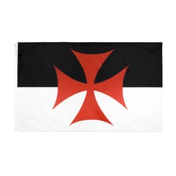 Pendón medieval templarios con cruz roja – réplica histórica
