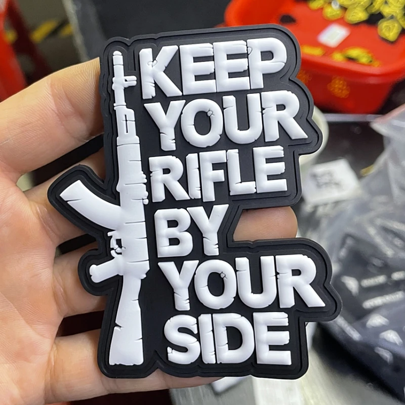 Pegatina decorativa de PVC con emblema de Calavera, parche militar de gancho y bucle, brazalete táctico, mochila