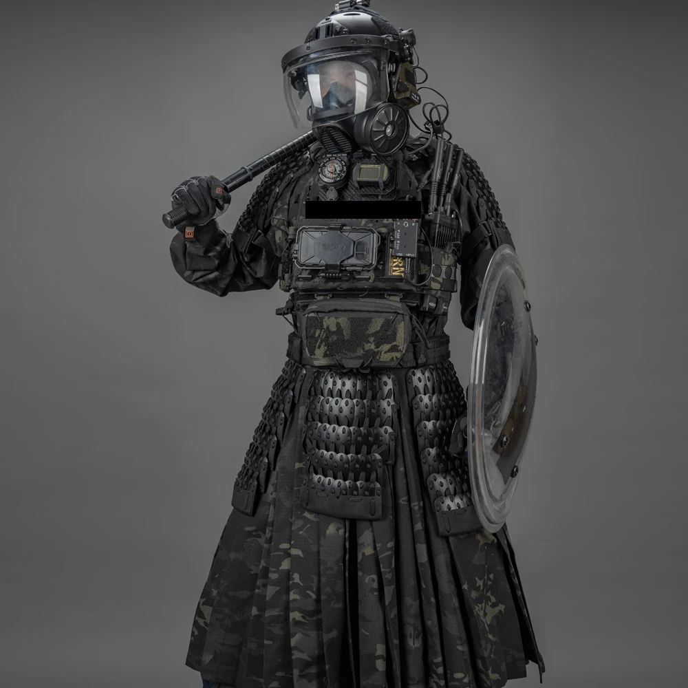 Camisa de falda de la antigua dinastía Ming de China modificada para caza, ropa interior con forro de camuflaje, traje de pez volador - imagen 4