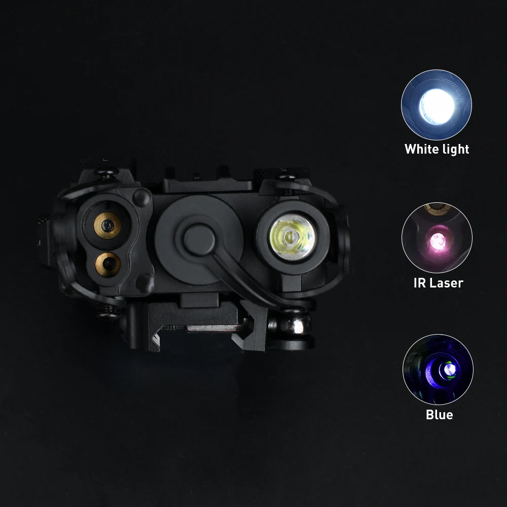 Airsoft táctico Metal DBAL A2 láser rojo verde azul punto IR luz blanca estroboscópica DBAL PEQ láser arma de caza linterna - imagen 5