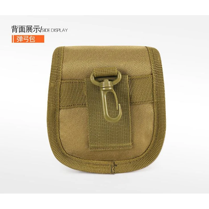 Bolsa de tirachinas táctica para deportes al aire libre, embalaje de bola de acero, cinturón trasero de nailon duradero sin deformación, caza y Paintball - imagen 4