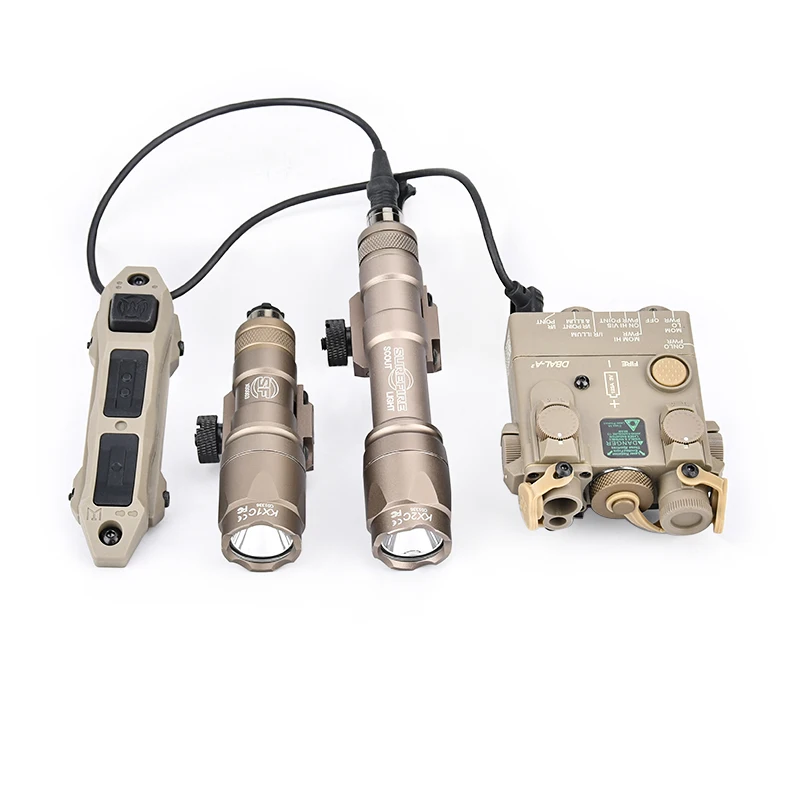 WADSN DBAL A2 láser rojo verde + linterna SF Surefir M300 M600 + interruptor de presión de Control remoto de doble función compatible con sistema de 20mm - imagen 5