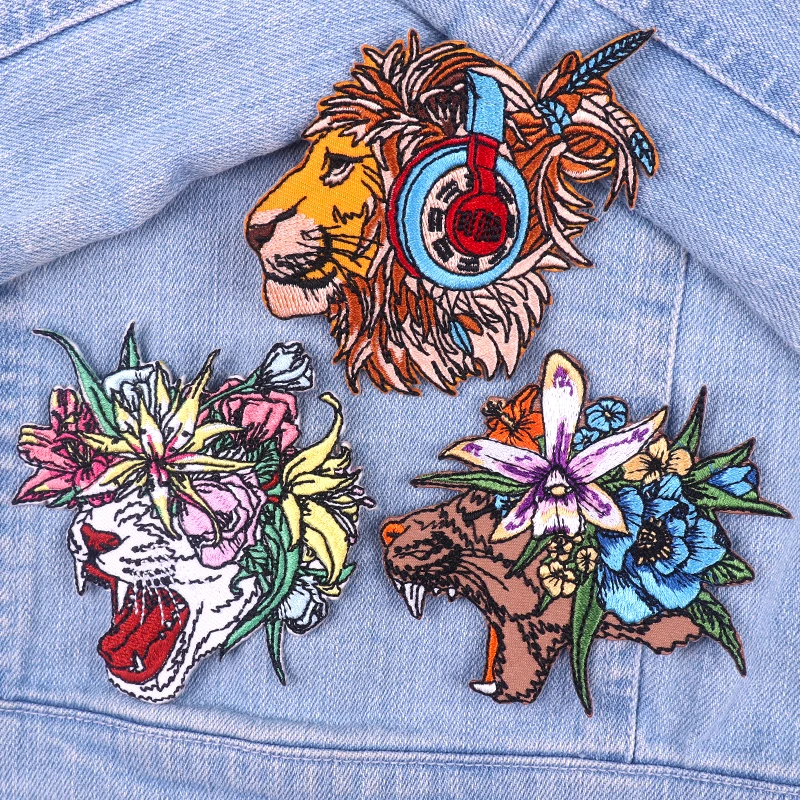 Parche bordado de dibujos animados/Punk, parches termoadhesivos para ropa, apliques de bricolaje para chaqueta - imagen 3