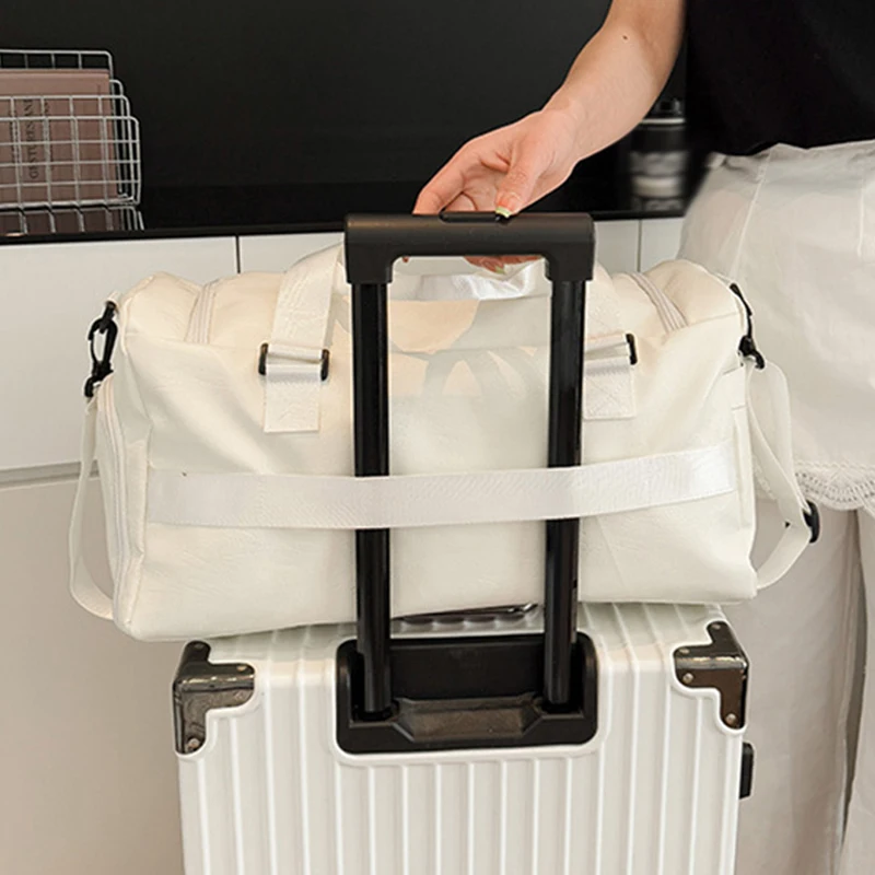 Bolso de hombro tipo bandolera para deportes de gimnasio, separación en seco y húmedo, entrenamiento de viaje, bolso de Camping, compartimento para zapatos, paquete de equipaje de viaje corto - imagen 5